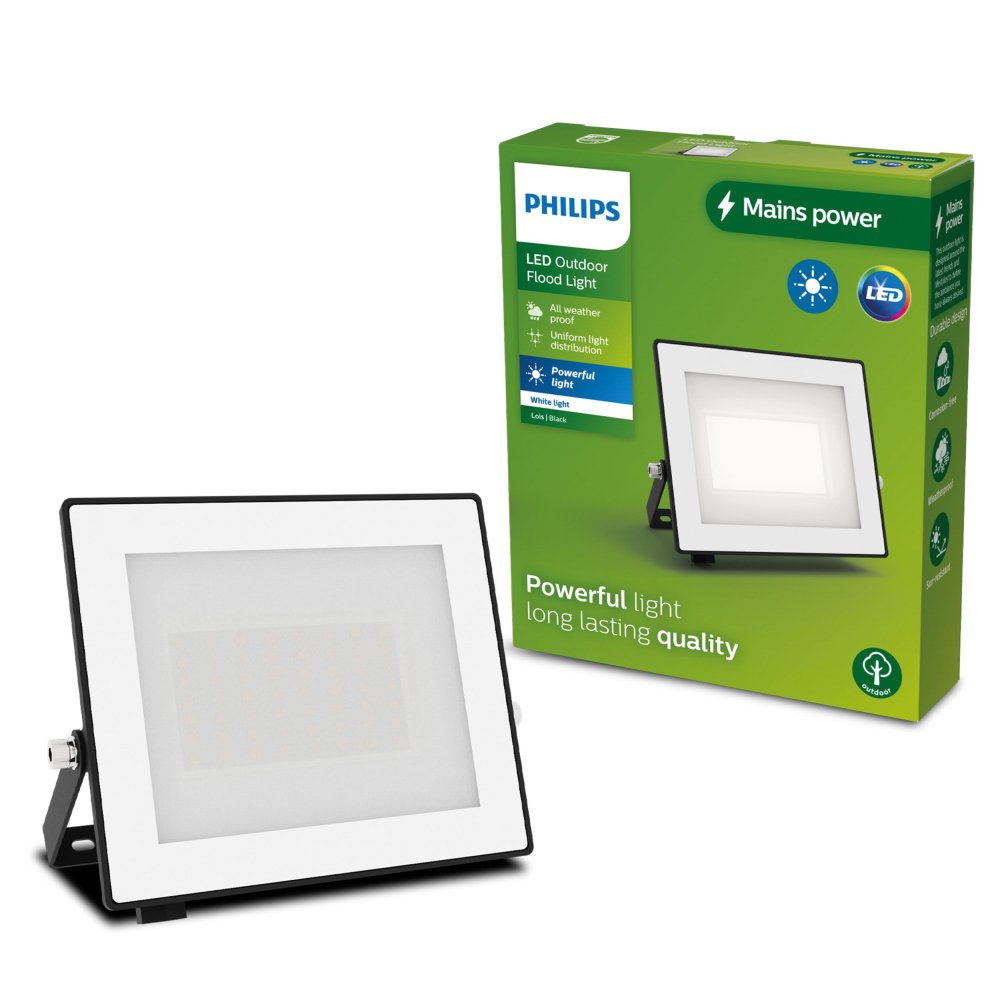 LED reflektor 30W 3200lm 3000K IP65 Black Lois Philips