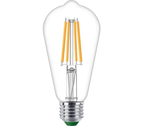 Edison E27 ST64 4W = 60W 840lm 2700K Teplé vlákno LED žiarovky PHILIPS Ultra Efficient