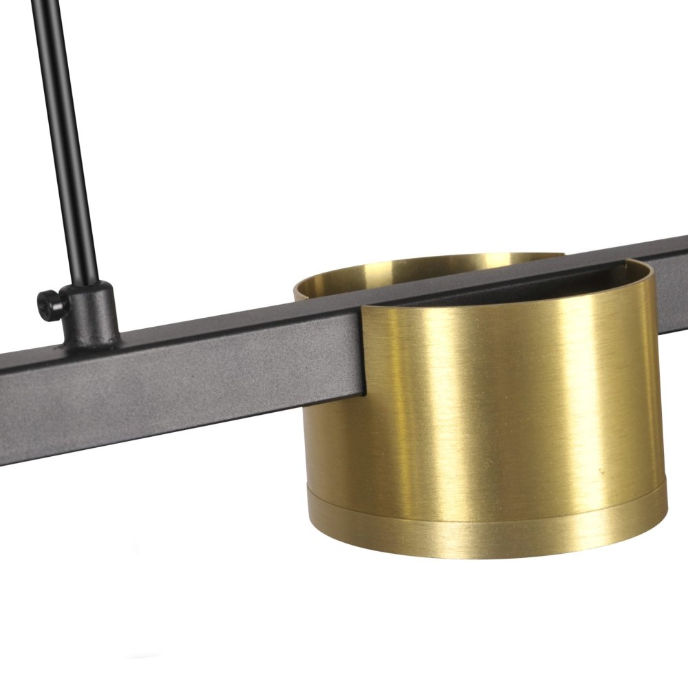 E-shop Závesná lampa 4x GX53 čierna zlatá MIRELLA Sanico Goldlux