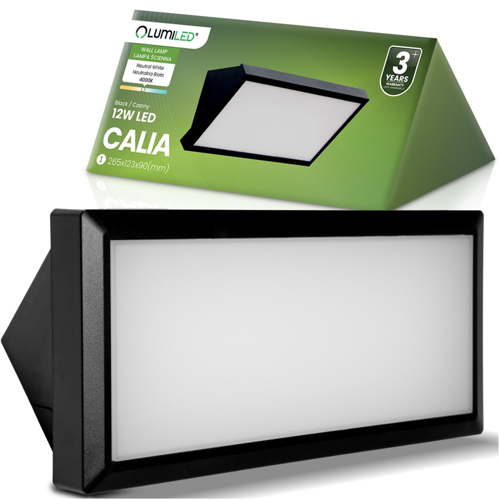 E-shop Vonkajšia záhradná lampa Nástenná lampa 12W LED IP44 CALIA LUMILED