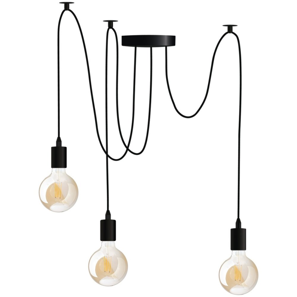 ARANE PAZYK 3-ramenné stropné závesné svietidlo pre LED 3x E27 LUMILED