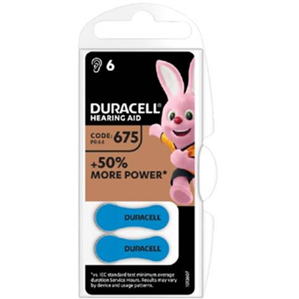 Batérie pre načúvacie prístroje Duracell DA675 BL6
