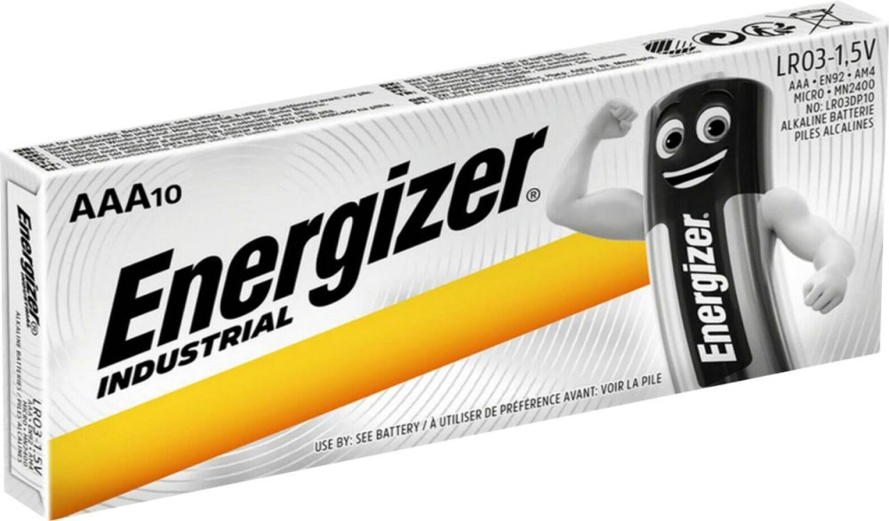 Alkalické batérie ENERGIZER INDUSTRIAL AAA LR03 MN2400 1,5V Blister 10 kusov