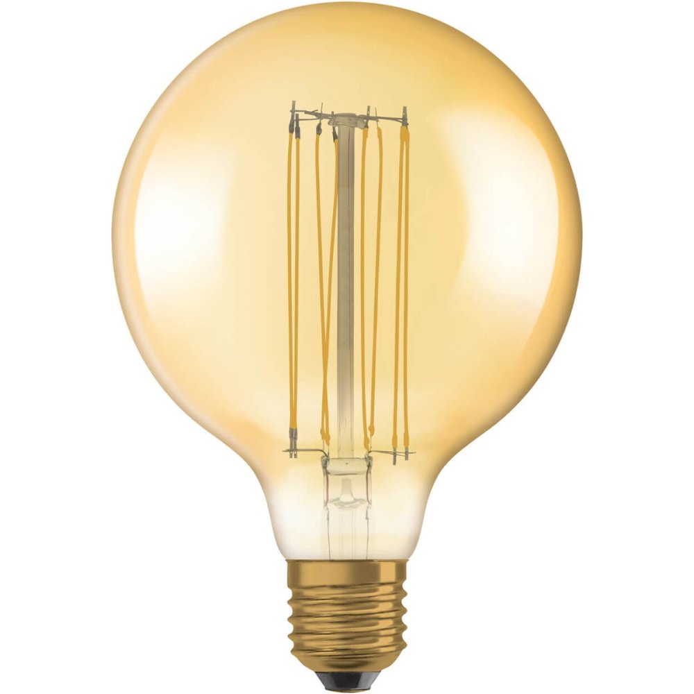 Dekoratívna LED žiarovka E27 G125 8,8W = 60W 806lm 2200K Warm 320° Filament Dimmable OSRAM Vintage 1906