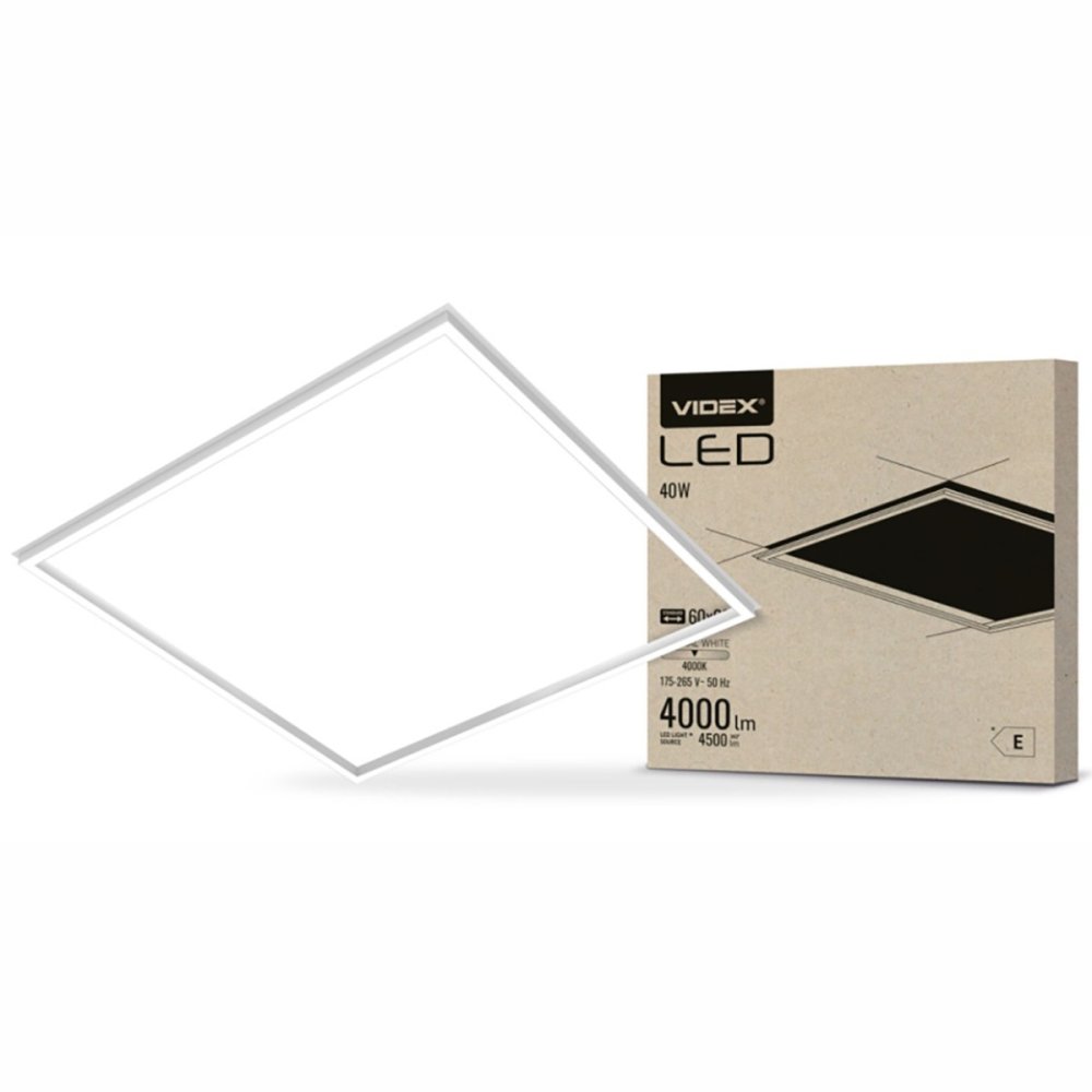 LED panel na zapustenie CASETON FRAME 60x60cm 40W 4000K 4000lm FRAME VIDEX