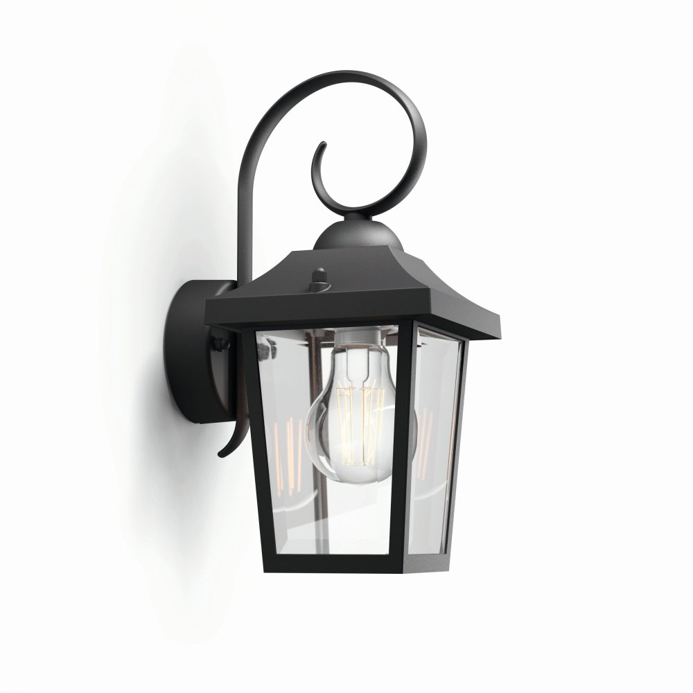 E-shop BUZZARD myGarden E27 IP44 Záhradné svietidlo LED smerujúce nadol čierne PHILIPS