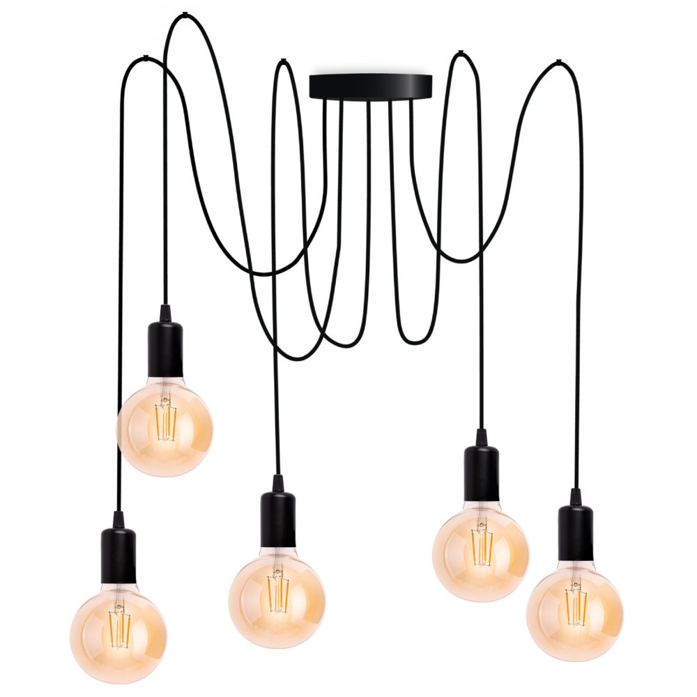 E-shop ARANE PAZYK 5 ramienkové stropné závesné svietidlo pre LED 5x E27 LUMILED