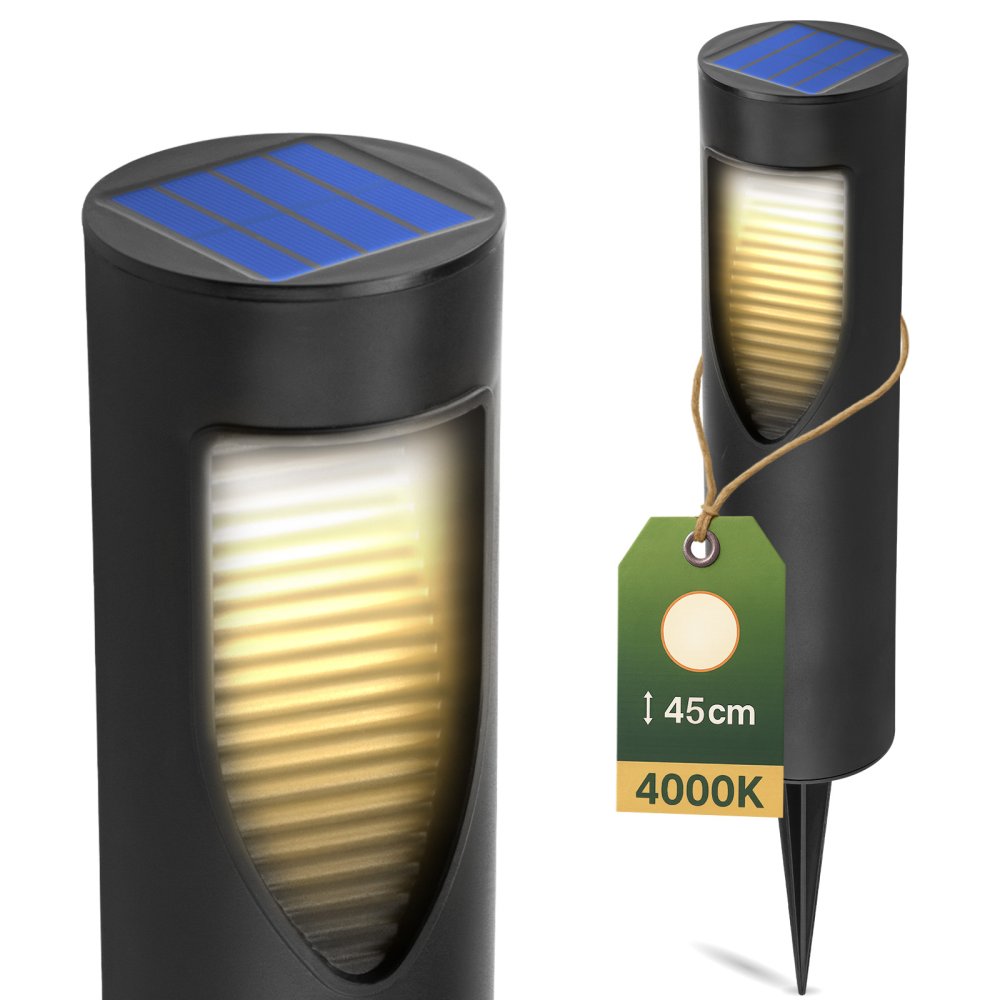 E-shop LED solárna záhradná lampa 34cm BURGO 4000K IP44 LUMILED