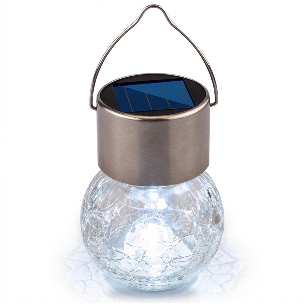 E-shop MARANTA IP44 6500K LUMILED Solar LED Garden Glass Pendant Ball Lamp