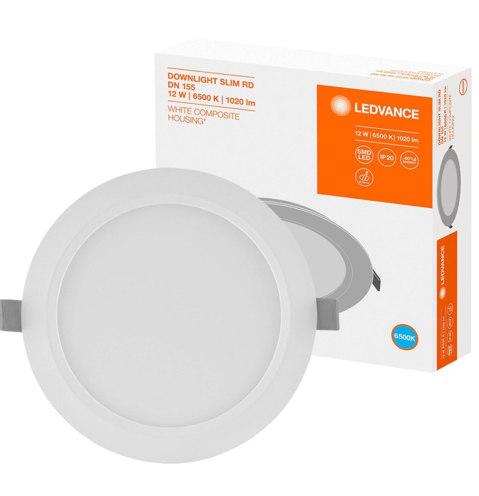 LED panel na zapustenie 12W 6500K DOWNLIGHT Slim DN155 LEDVANCE round