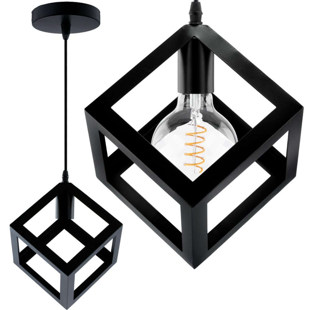 TALUS geometrické štvorcové závesné svietidlo ZWIS pre LED 1x E27 LUMILED