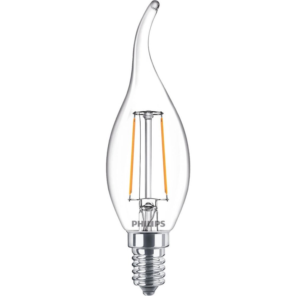 LED žiarovka E14 BA35 2W = 25W 250lm 2700K Warm Filament PHILIPS
