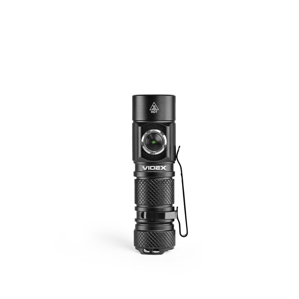 E-shop Ručičná nabíjateľná LED baterka 3 farby svetla 20W 300lm 5000K čierna IP67 Videx