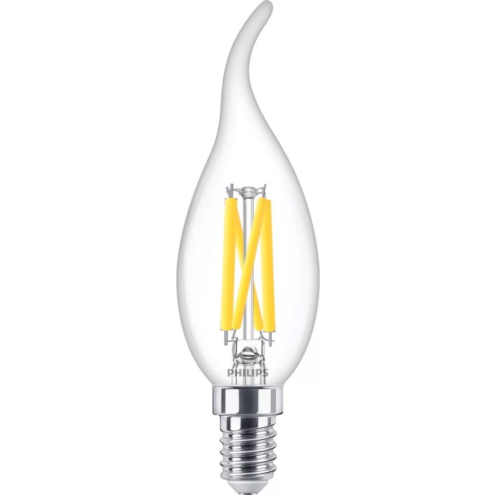 E-shop LED žiarovka E14 BA35 3,4W = 40W 470lm 2700 Warm Filament PHILIPS Stmievateľná
