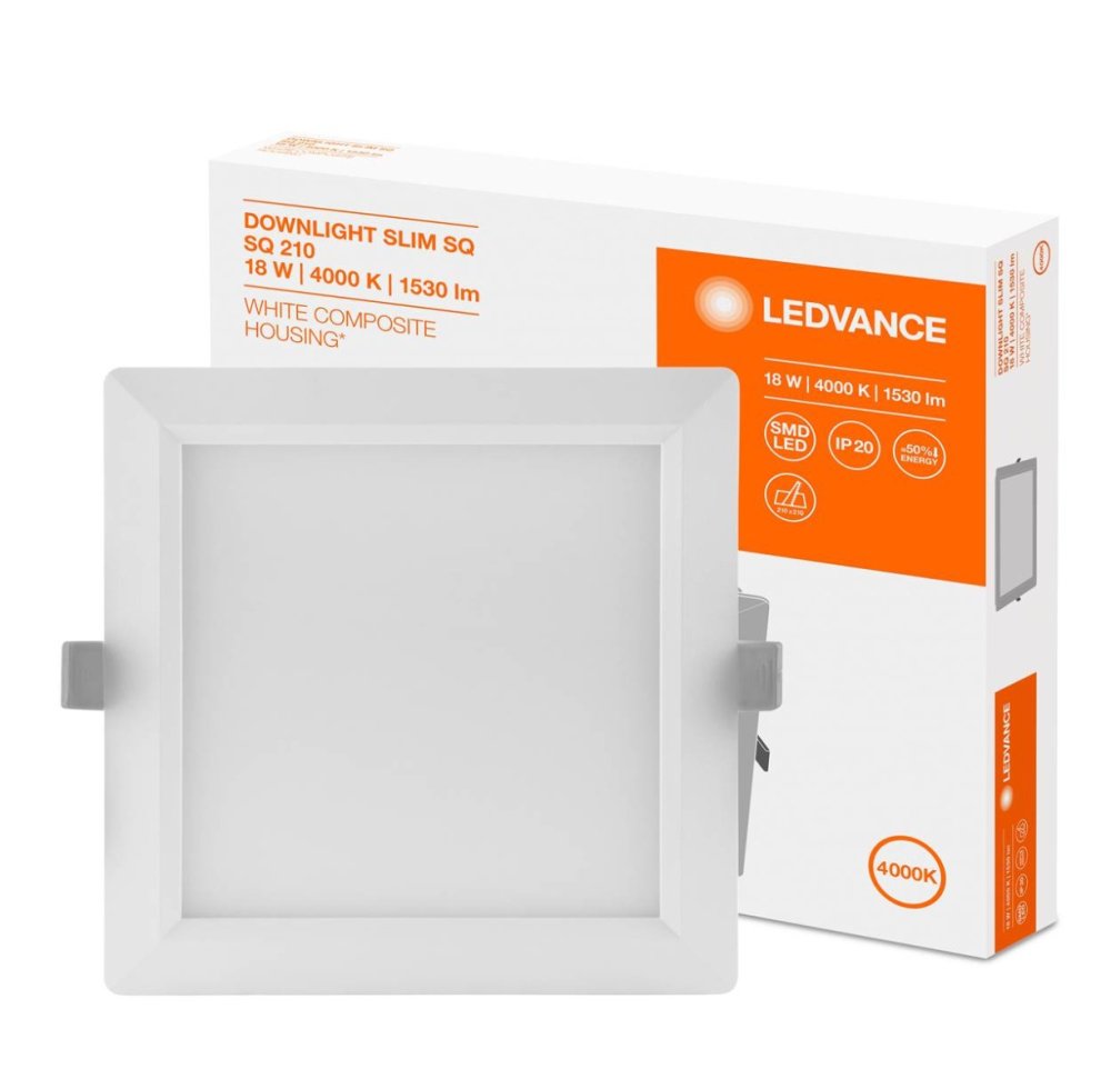 LED panel na zapustenie 18W 4000K DOWNLIGHT Slim SQ210 LEDVANCE square