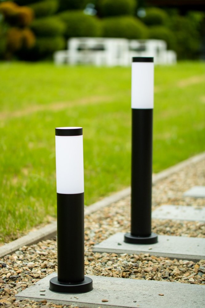 Vonkajšia záhradná lampa E27 BLACK PIPE 65cm Lilium Lumiled