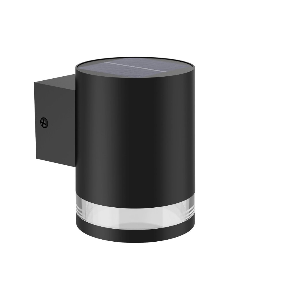 E-shop Záhradné nástenné svietidlo Solárne vonkajšie fasádne svietidlo LED 1,5 W 200 lm 2700K Black Fyce Philips