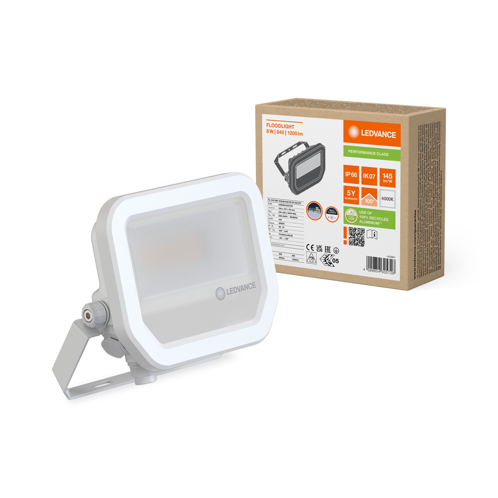 LED reflektor Vonkajšie reflektory 10W 1200lm 4000K IP66 Biele reflektory Ledvance