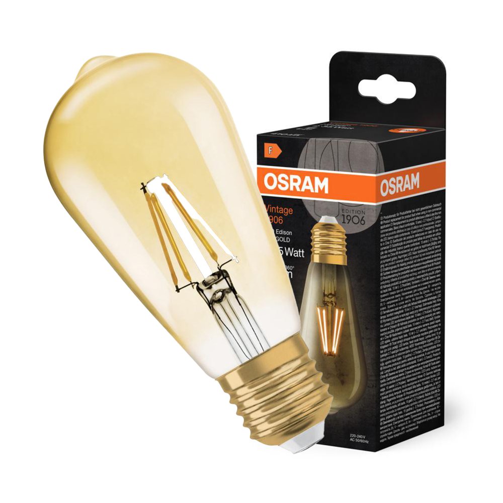 Dekoratívna LED žiarovka ST64 Edison E27 4W = 35W 410lm 2400K Warm 300° Vintage 1906 Osram