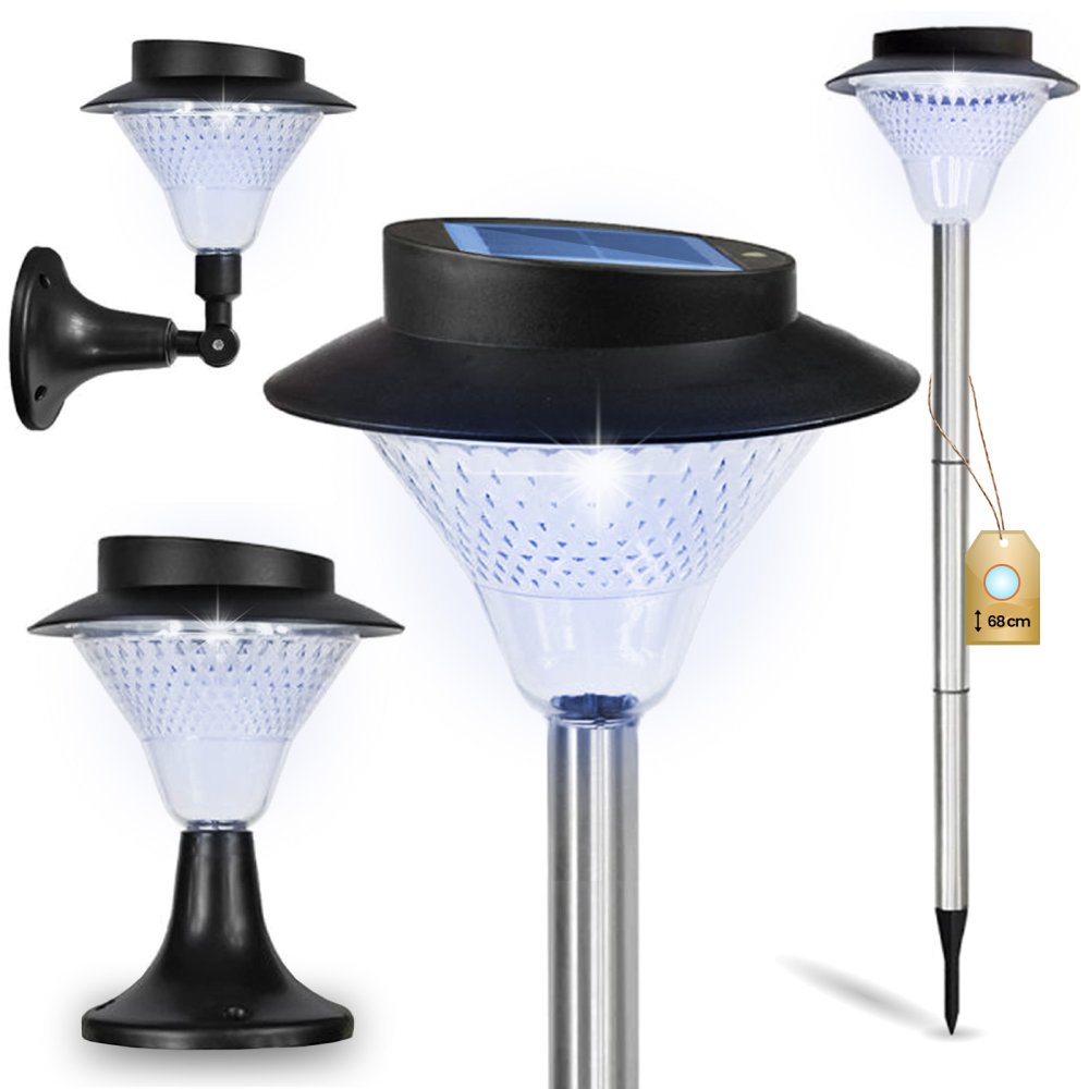 LED solárna záhradná lampa okrasná IP44 lucerna 3v1