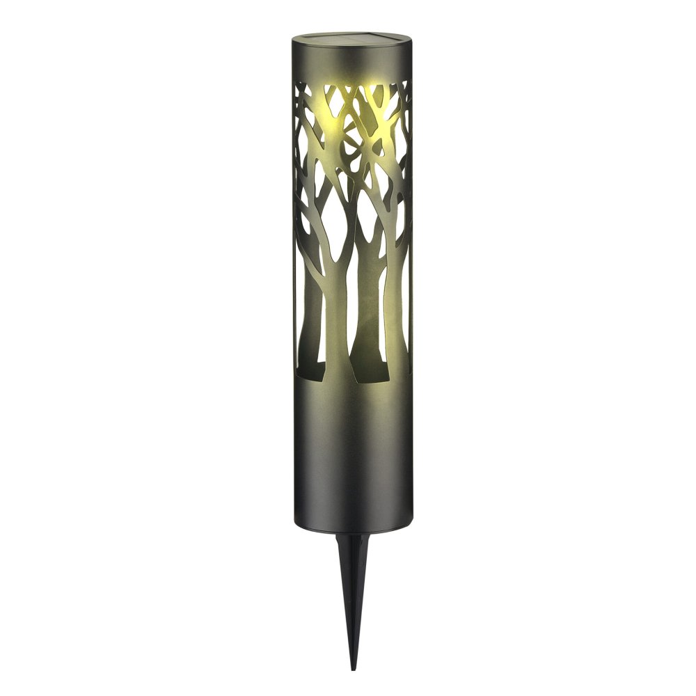 Solárna lampa čierna IP44 so súmrakovým senzorom Albero Sanico Goldlux