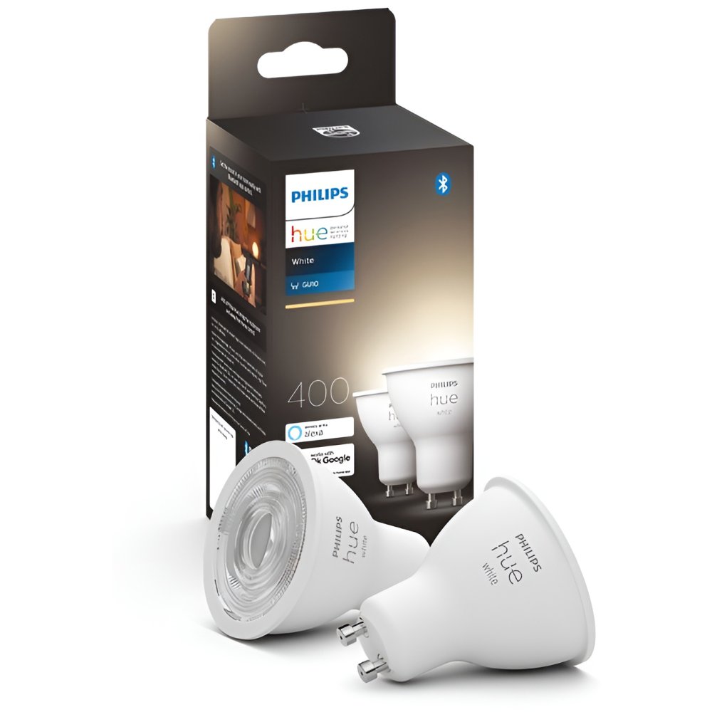 2x LED žiarovka GU10 s reflektorom 4,2 W = 50 W 400 lm 2700K teplá biela SMART Smart Bluetooth ZigBee biela Philips HUE