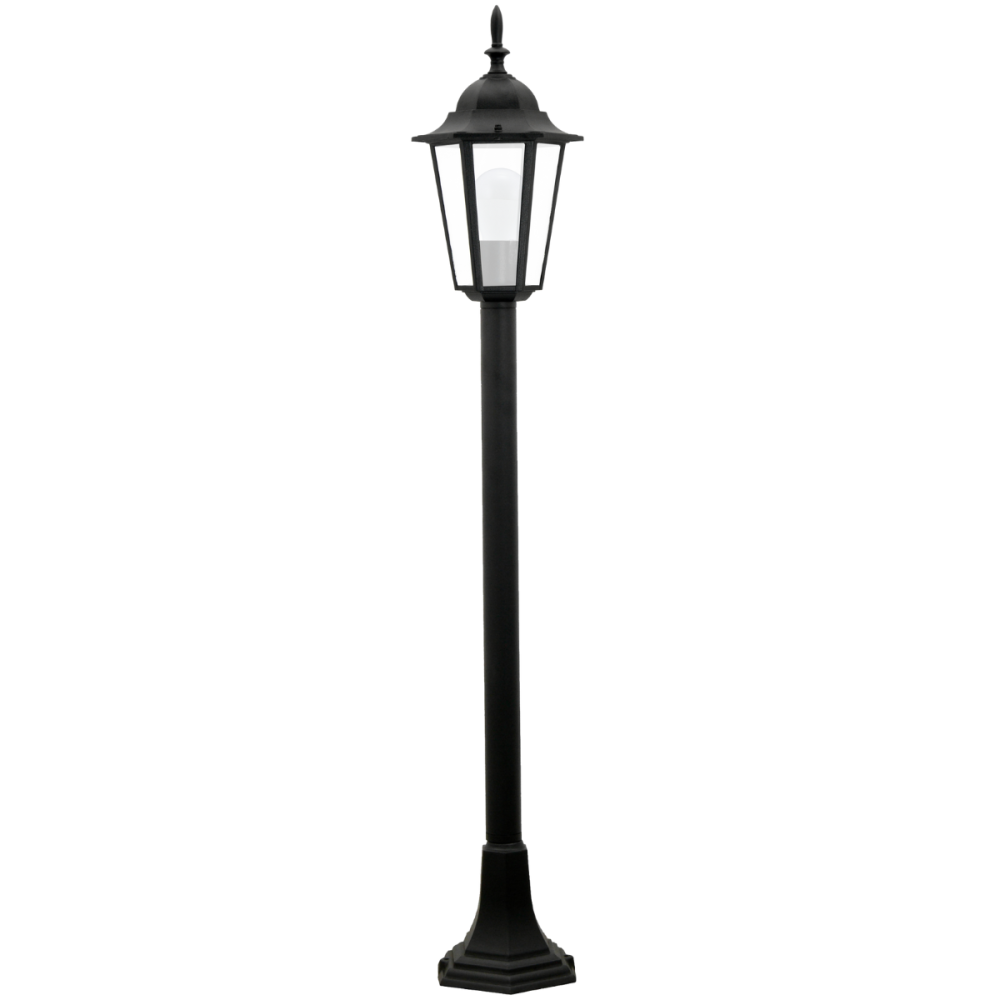 Záhradný stĺpik lampa E27 čierna IP43 Liguria Goldlux