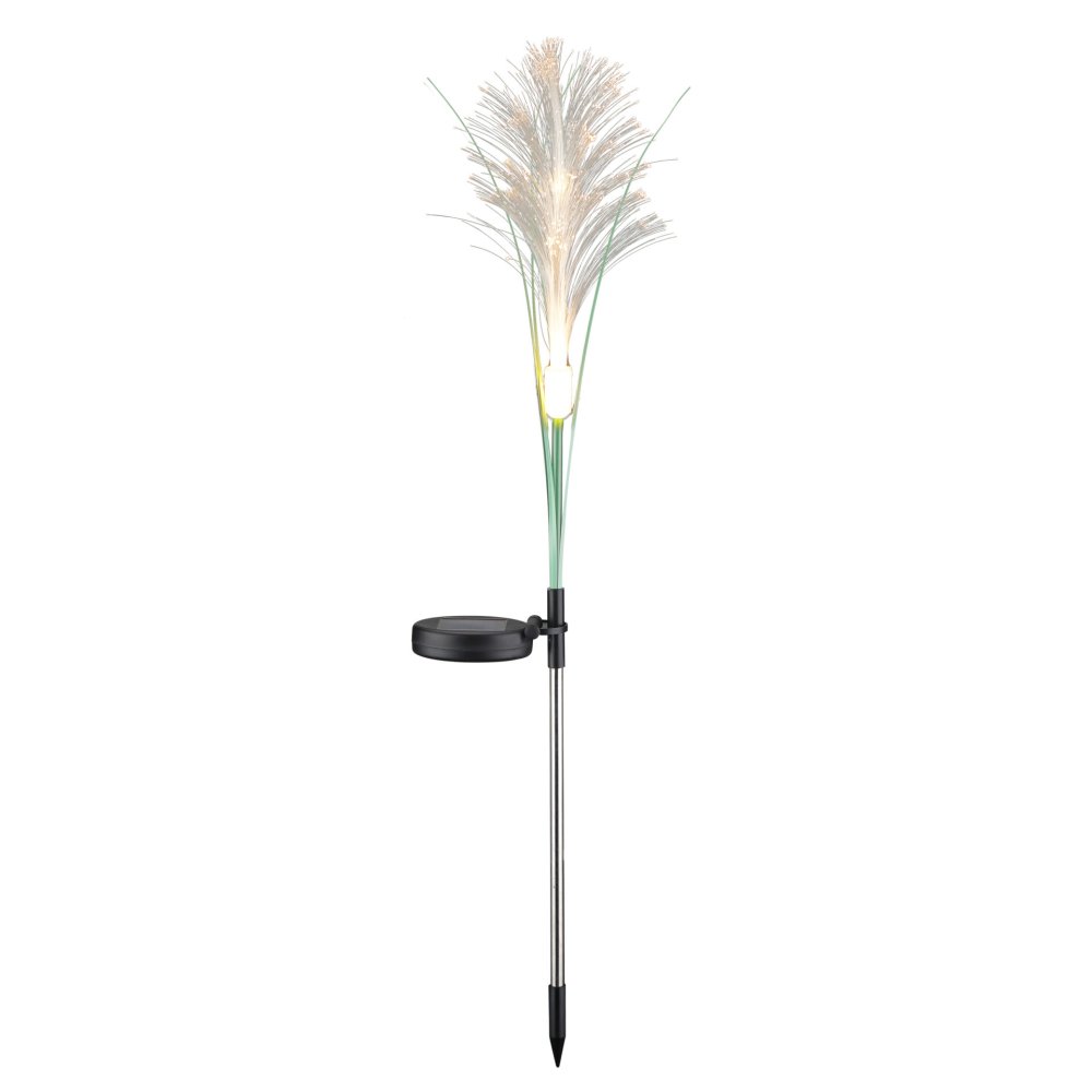 Solárna lampa biela čierna IP44 so súmrakovým senzorom Tráva Sanico Goldlux