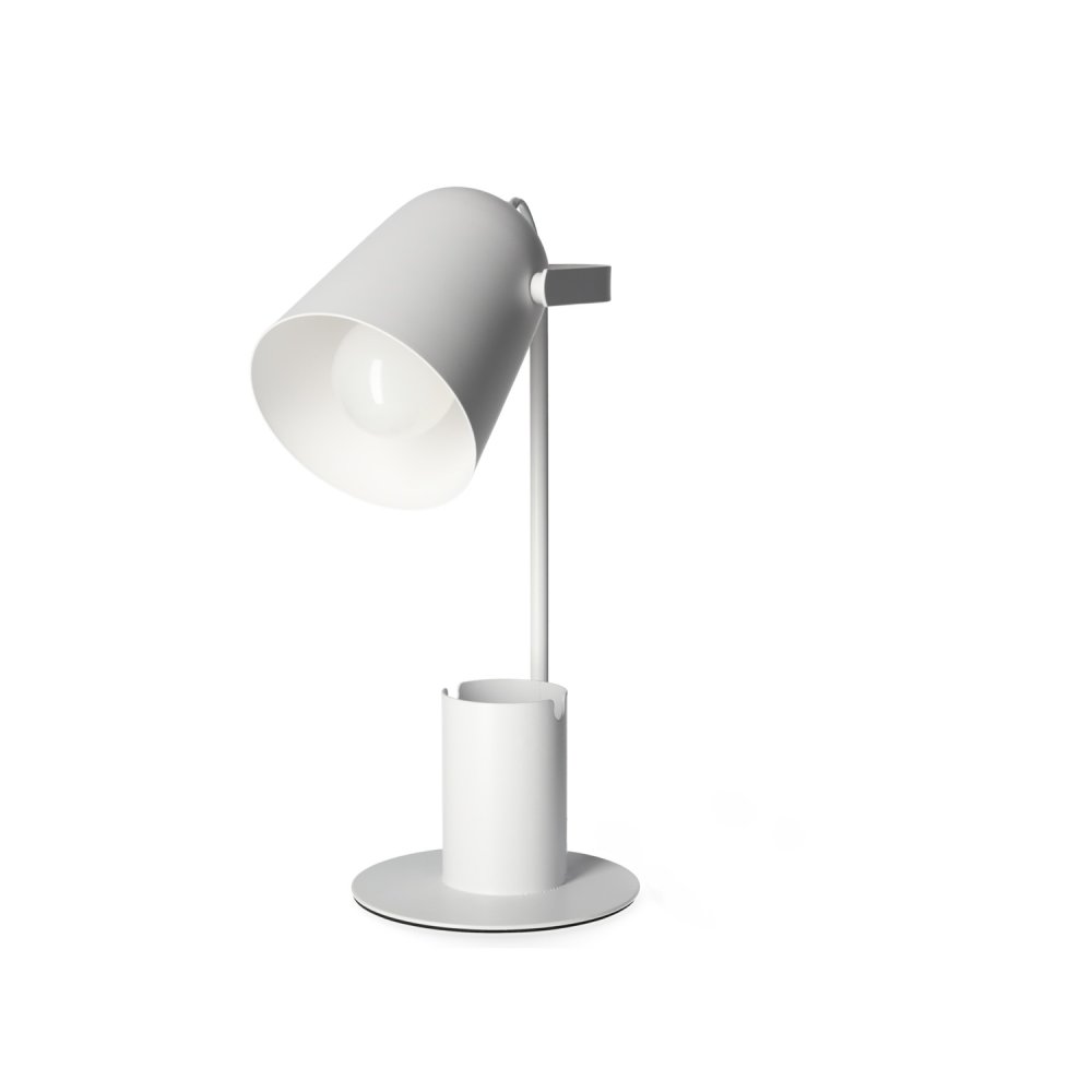E-shop Stolná stolová lampa Pohyblivé školské nočné svetlo E27 biela