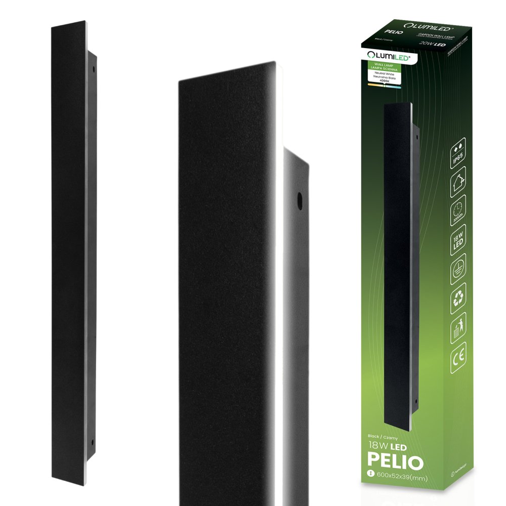 E-shop PELIO LED nástenné svietidlo 18W 4000K IP65 LUMILED