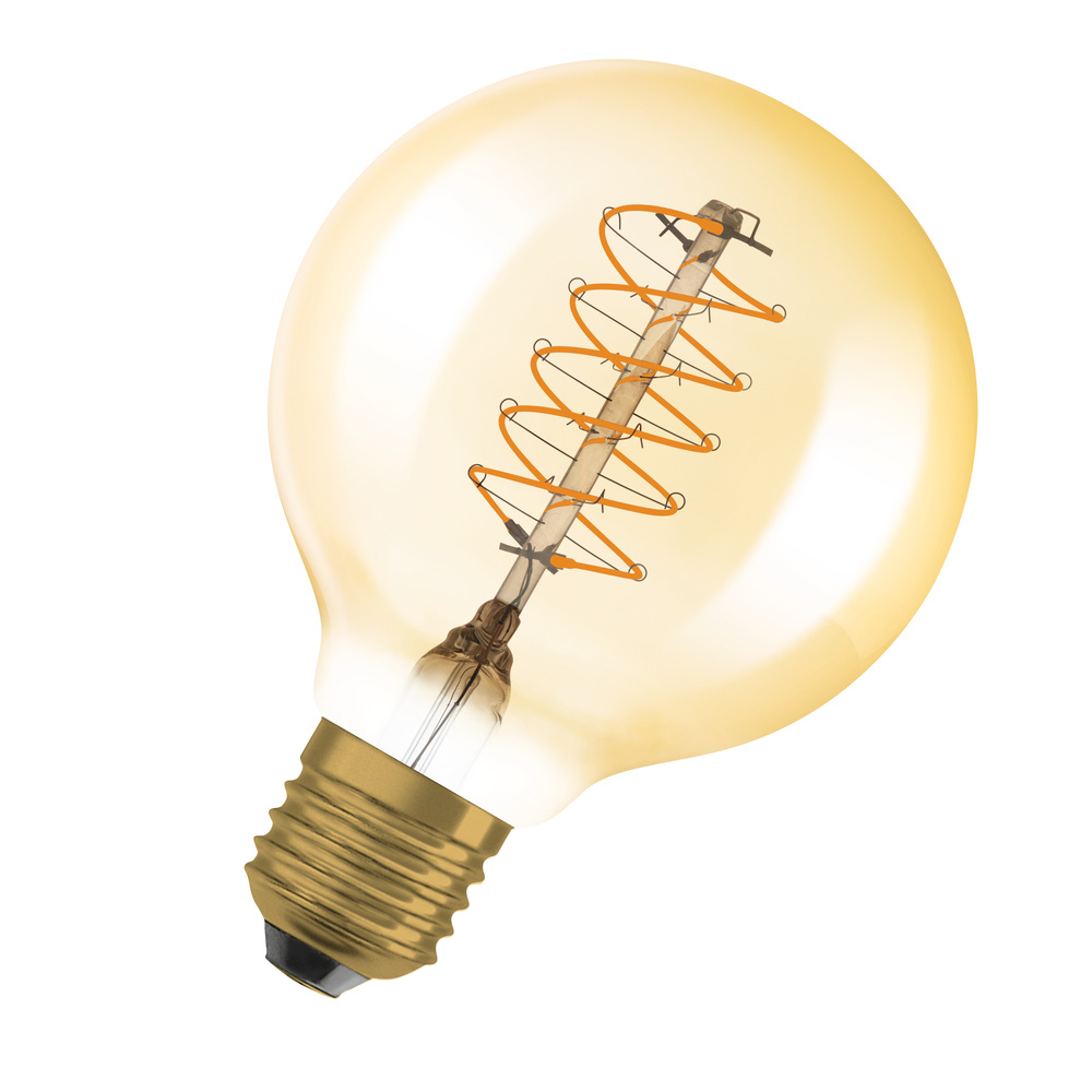 2x dekoratívna LED žiarovka G80 Sphere E27 4,8W = 37W 420lm 2200K Warm 320° Filament Dimmable Vintage 1906 Osram