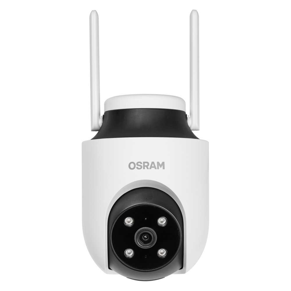 E-shop Vonkajšia otáčavá kamera 360° IP67 2K QHD Smart Wifi alarm pohybový senzor biela OSRAM