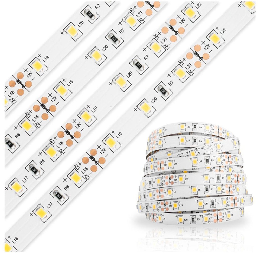 LED pásik 12V 24W 300LED 2835 neutrálny 8mm 5m ECOLIGHT