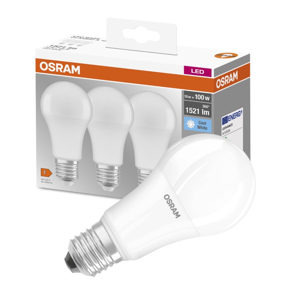 3PAK LED žiarovka E27 A60 13W = 100W 1521lm 4000K Neutrálna 360° OSRAM