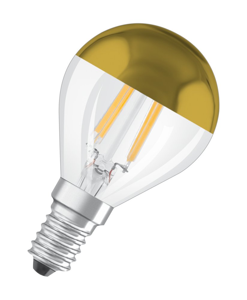 E-shop LED žiarovka P45 Ball E14 4W = 34W 380lm 2700K Warm 300° Gold Retrofit Filament CLASSIC Osram
