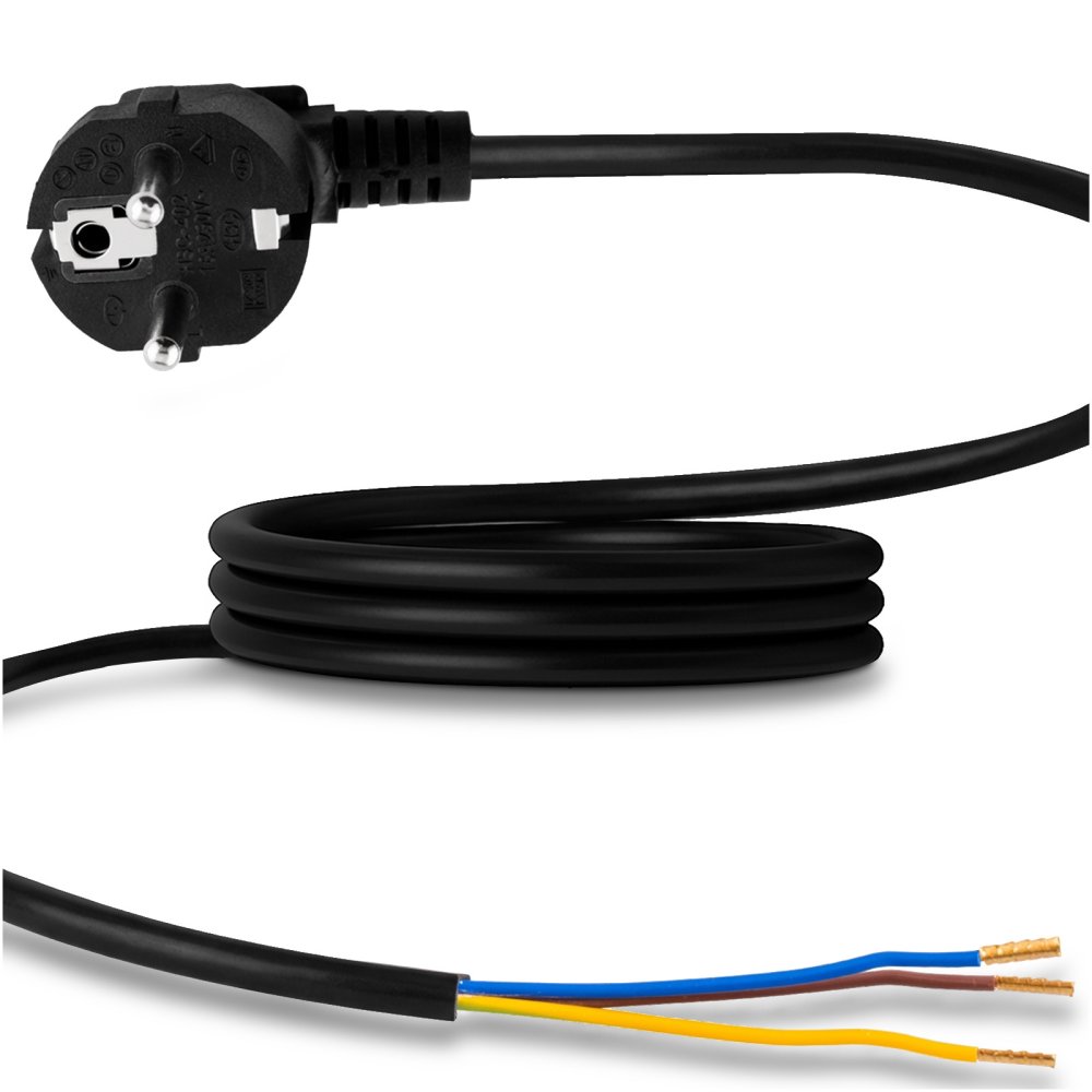 E-shop Prívodný kábel 1, 5m OMY 3x1, 0 mm so zástrčkou typ E LUMILED