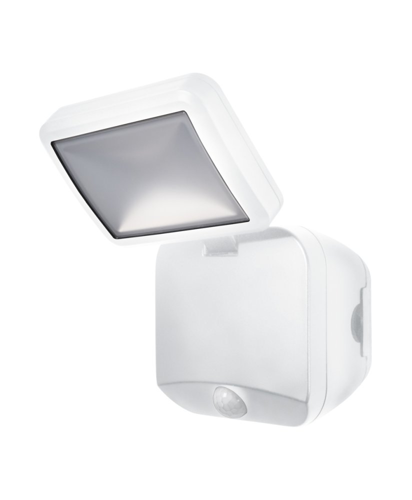 E-shop LED reflektor batériový 4W 260lm 4000K IP54 biely so senzorom pohybu a súmraku Osram