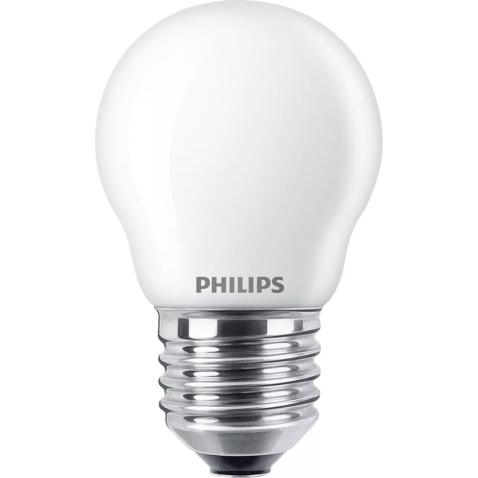 E-shop LED žiarovka Ball E27 P45 3,4W = 40W 470lm 2700 Warm Filament Milky PHILIPS Dimmable