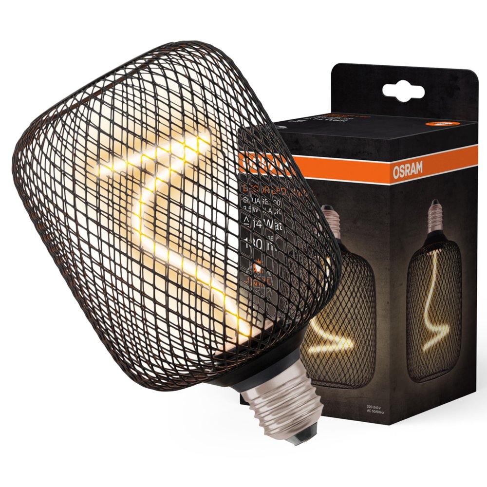 Dekoratívna LED žiarovka E27 3,5W = 14W 130lm 1800K Warm 320° Filament Dimmable Decor Osram