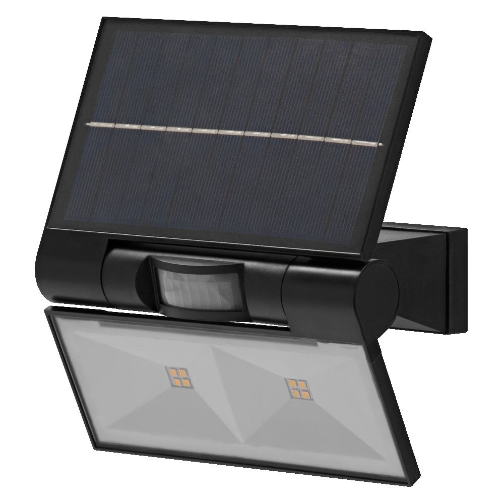 E-shop Solárny reflektor LED vonkajšia lampa LED so senzorom pohybu 2, 9W 380lm 3000K teplá stmievateľná sivá IP44 Endura Osram