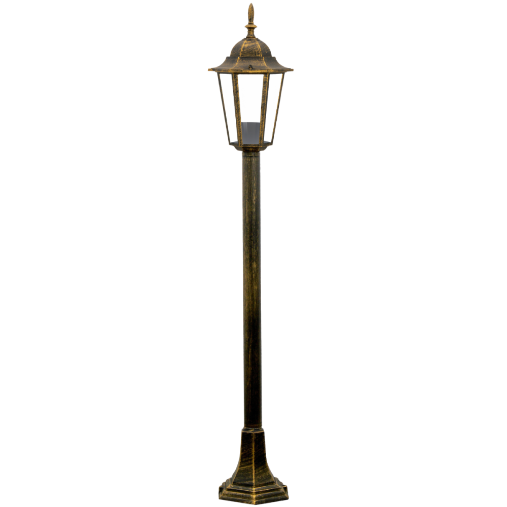 Záhradná stojaca lampa LIGURIA-LT 1xE27 vysoká tyč 96cm patina - GOLDLUX (Polux)