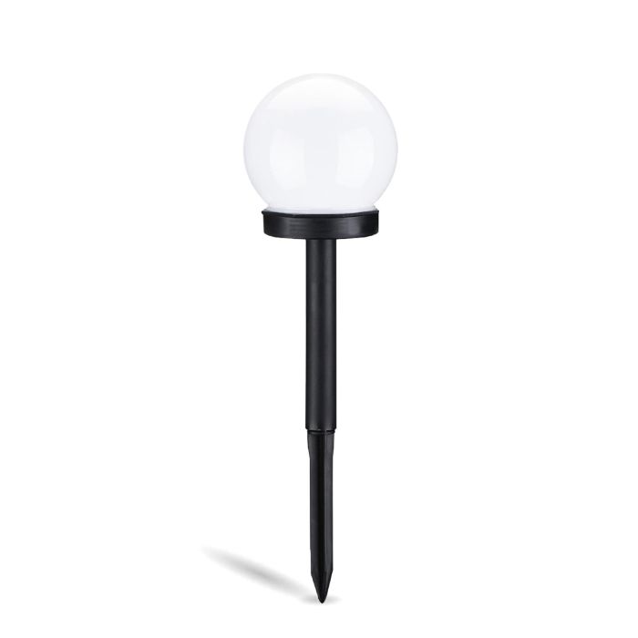Solárna záhradná lampa LED ATRIS Drive-in - biela guľa - 10 cm - LUMILED