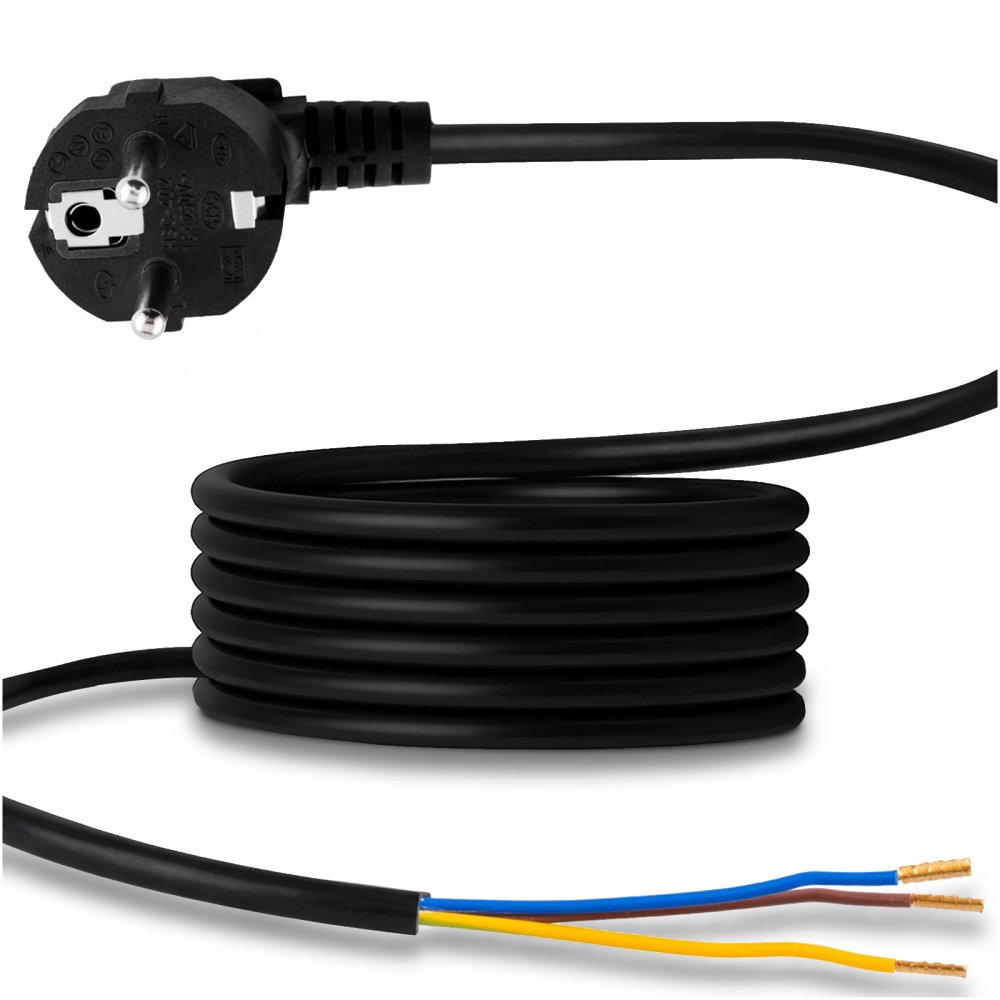 E-shop Prípojný kábel 3m OMY 3x1, 0 mm so zástrčkou TYP E LUMILED
