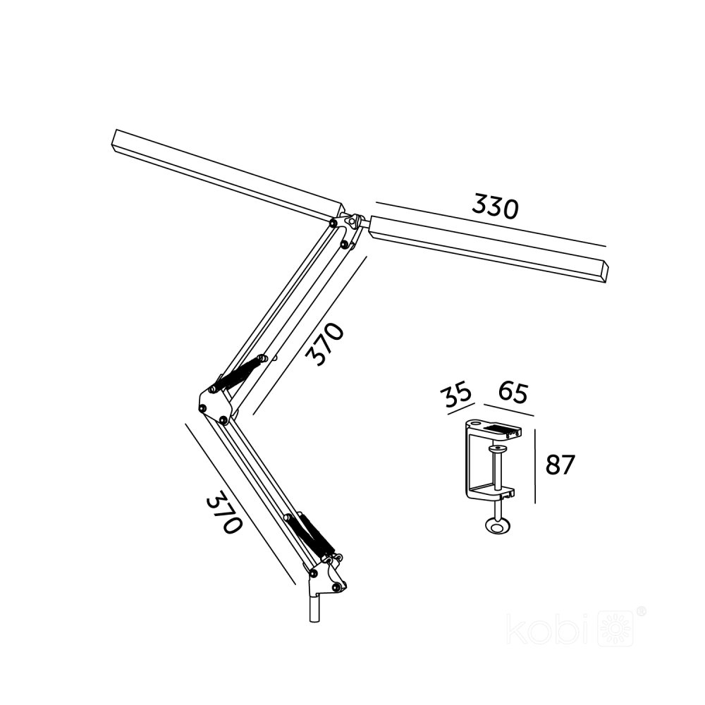 E-shop Stolová LED lampa 28W 1400lm CCT 120° čierna Tenuix Kobi