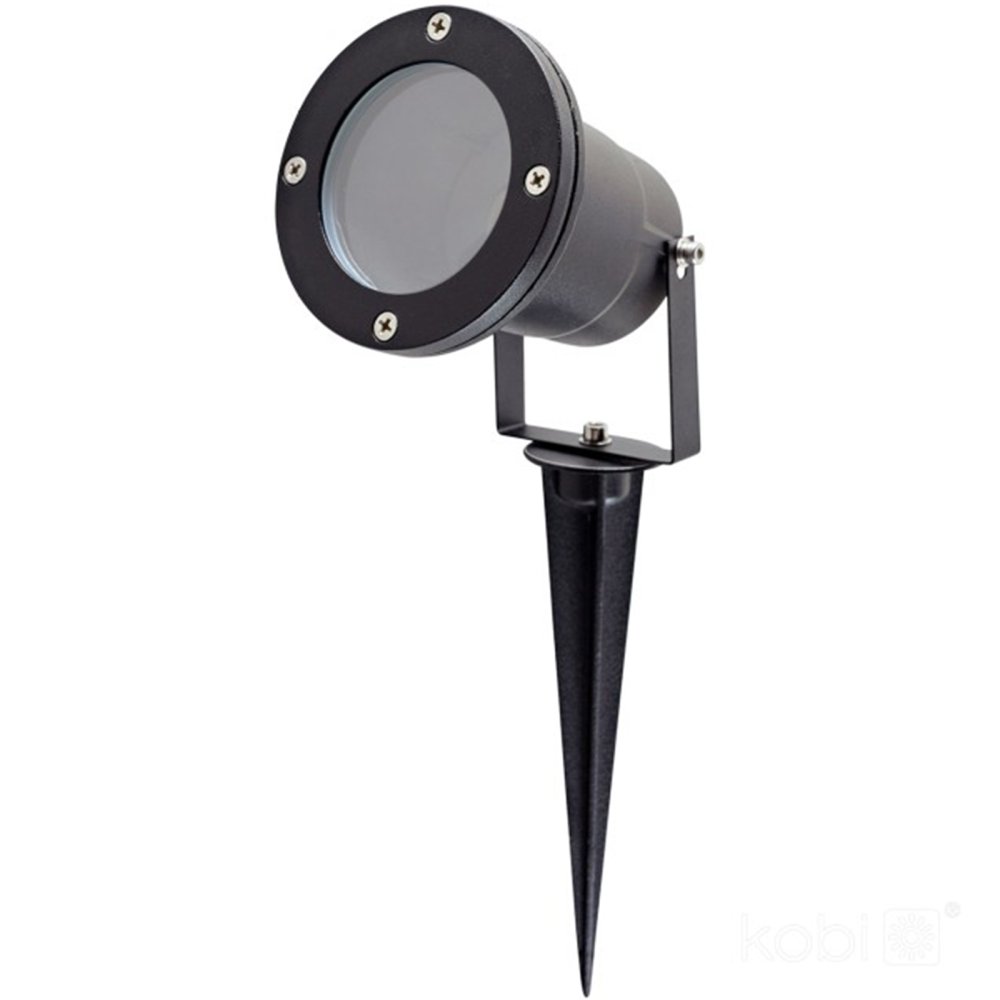 E-shop Záhradná lampa LED GU10 IP65 HAPPY Black - kábel 1 m