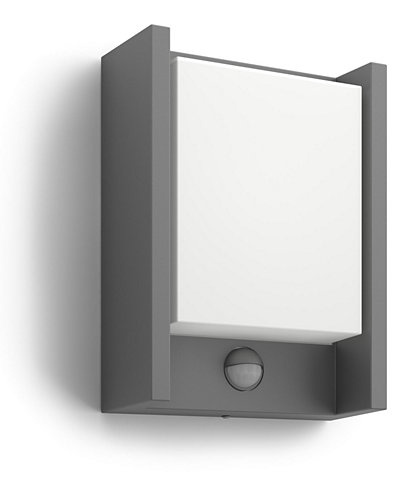 LED nástenné svietidlo ARBOUR IR myGarden 6W 2700K IP44 so senzorom pohybu Obdĺžnikový antracit PHILIPS