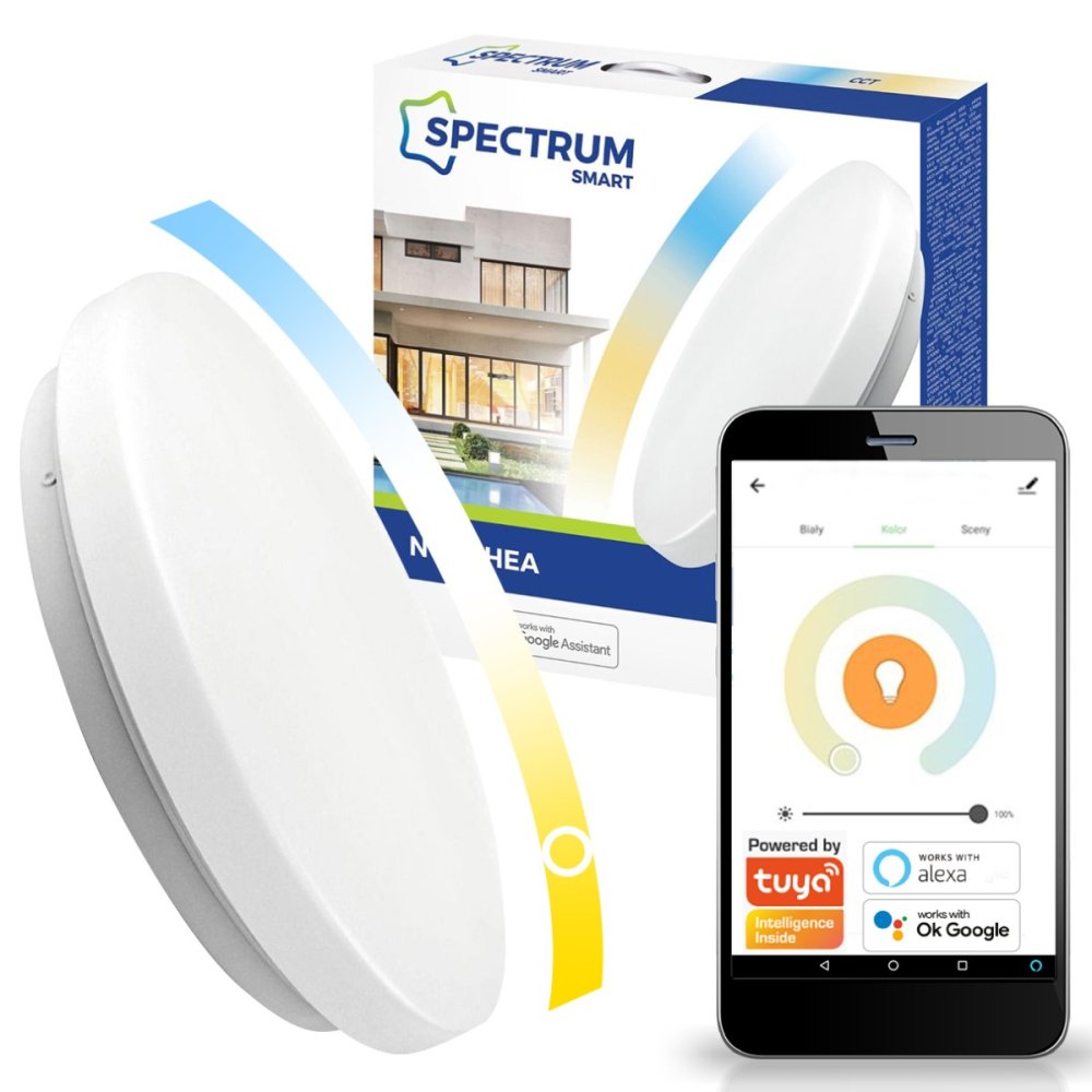 LED stropný plafón 36W CCT SPECTRUM SMART TUYA WiFi 49cm