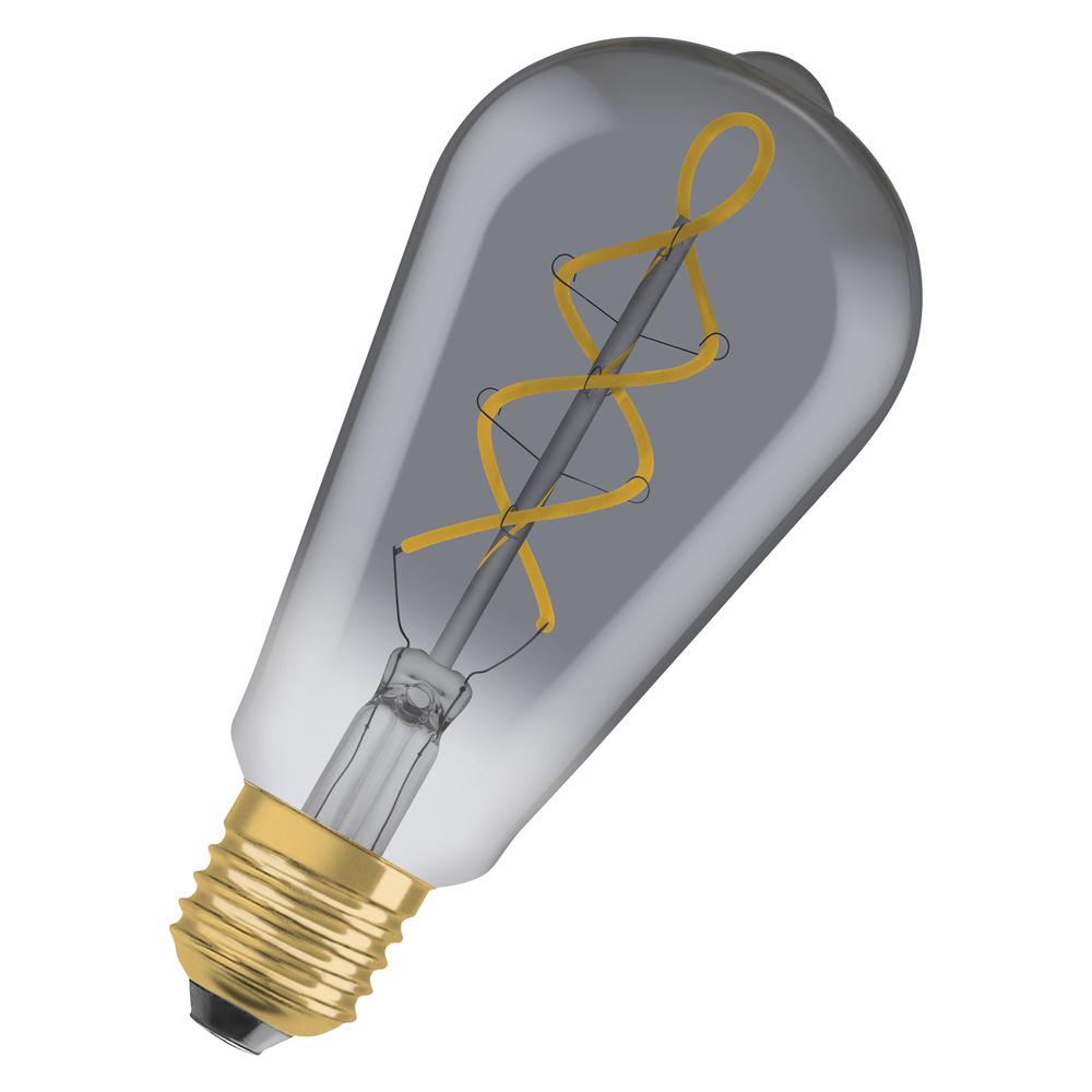 E-shop Dekoratívna LED žiarovka ST64 Edison E27 4W = 15W 140lm 1800K Warm 330° Smoked Vintage 1906 Osram