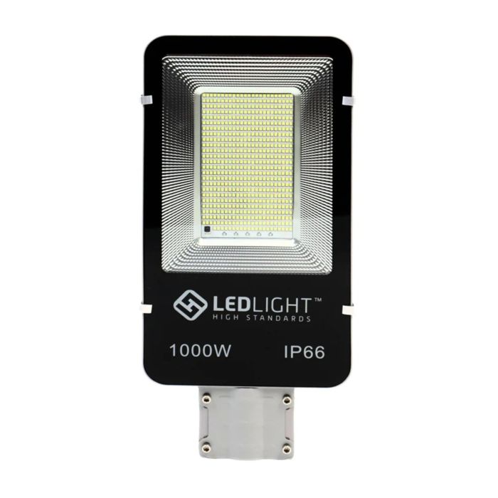 LED solárne pouličné svietidlo - 1000W - 6500K - s držiakom a diaľkovým ovládaním - biele