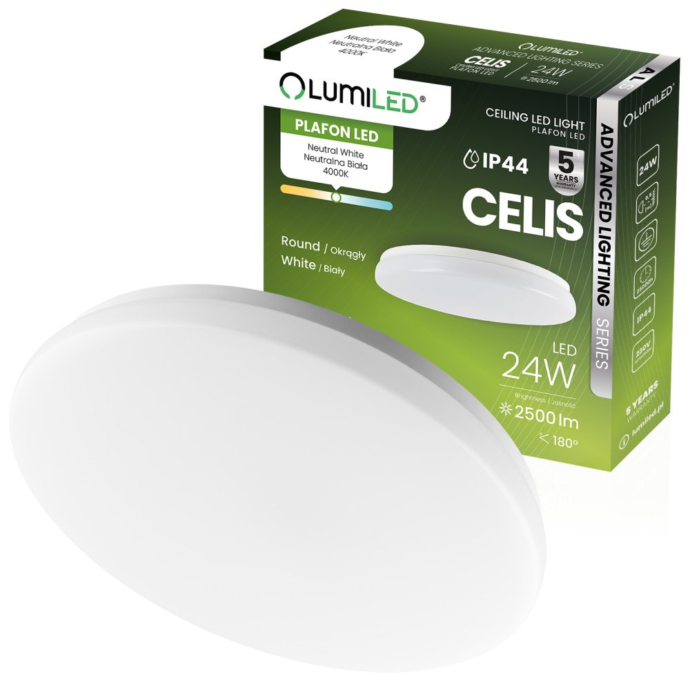 E-shop LED stropný plafón 24W 4000K CELIS Round IP44 ALS LUMILED